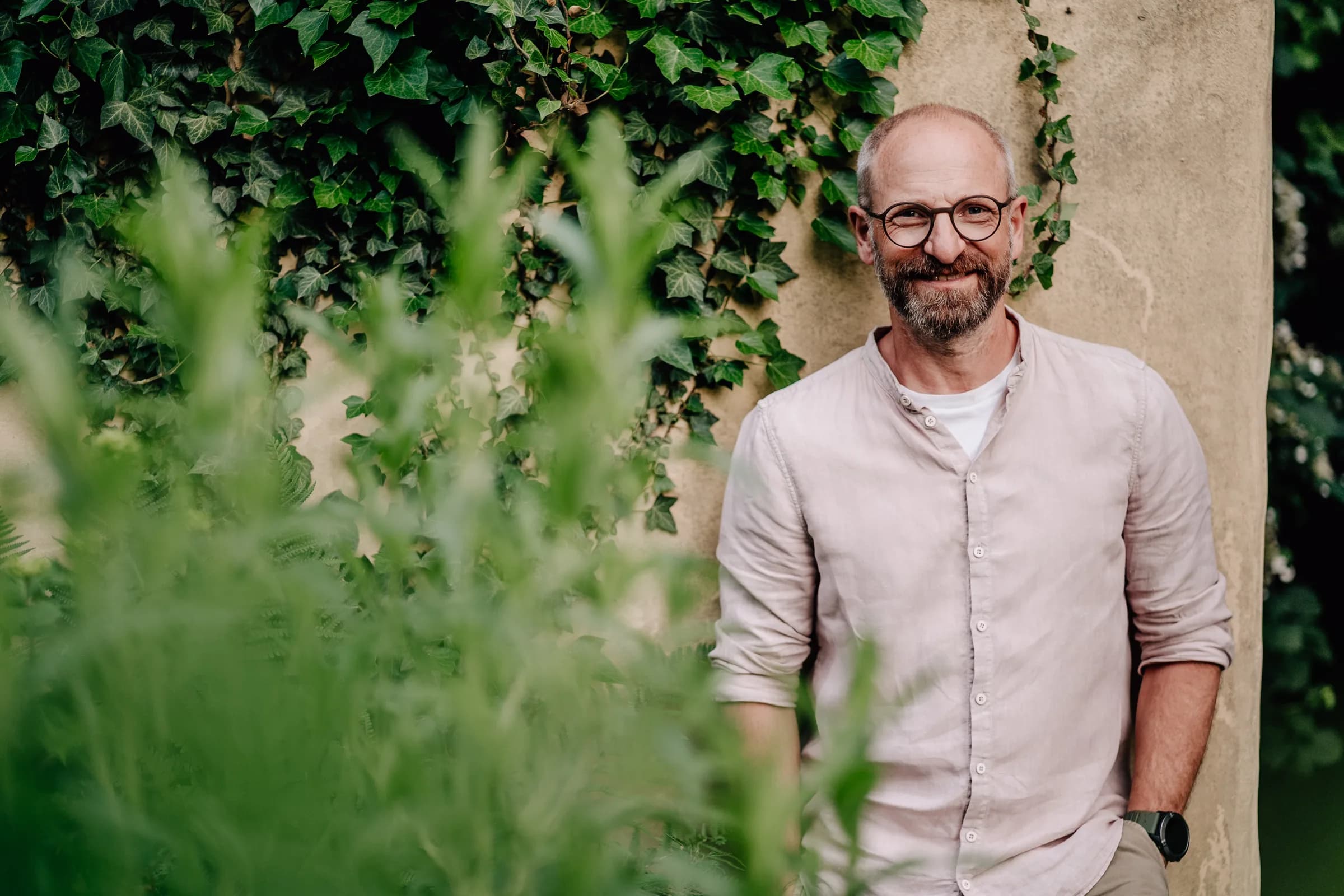 Sven Besch im Praxisgarten
